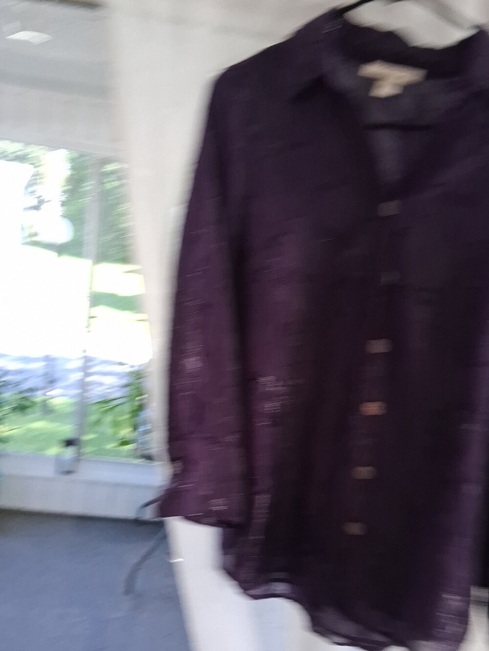 Coldwater Creek Men's Purple Lightweight Button-Front Shirt Jacket